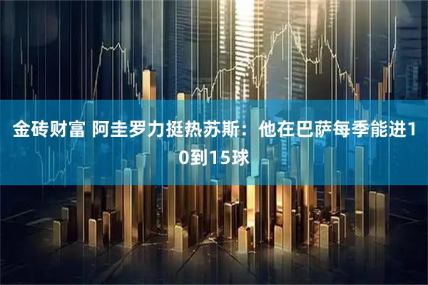 金砖财富 阿圭罗力挺热苏斯：他在巴萨每季能进10到15球